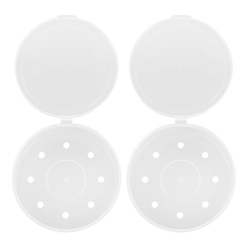 CTIRCHIU 2 Stück Make-up-schwammhalter, Transparente Box, Runde Puderquasten-aufbewahrungsbox, Reisefreundlicher Make-up-schwamm-organizer, Kosmetikquasten-behälter von CTIRCHIU