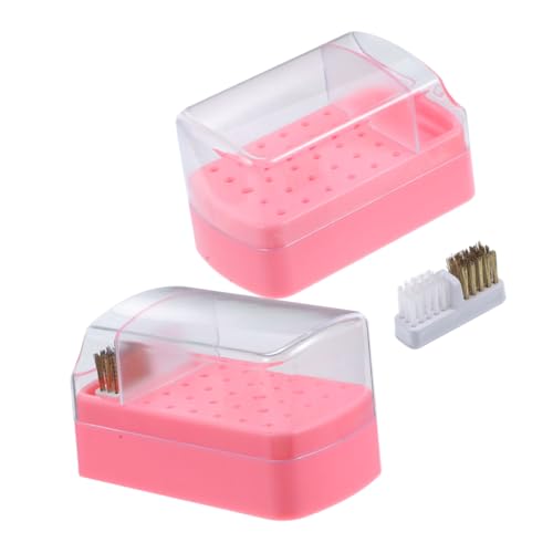 CTIRCHIU 2stücke Nagelbohrer Box Mit Löchern Halter Und Reinigungsbürste Für Maniküre-bohrer Organizer-etui Für Nagelwerkzeuge Kompakt Und Tragbar Für Zuhause Und Salon von CTIRCHIU
