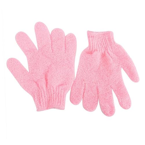 CTIRCHIU 2 Stück Nylon Peeling Handschuhe für Dusche und Körperpeeling Dehnbar Schnell Trocknend für Damen Herren Praktischem Aufhängeband für Sanftes Hautpeeling von CTIRCHIU
