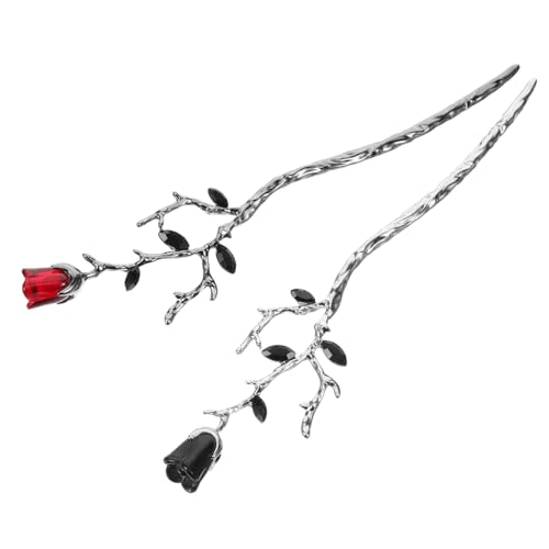 CTIRCHIU 2 Stück Rosenzweig Haarnadel haarschmuck haarstab Haarspange mit Rosenblüten Haar Schmuck haarblume Haarstifte dekorativ Blumen Bobby Chignon-Nadel für Frauen Haarstöcke Legierung CTIRCHIU 2 Stück Rosenzweig Haarnadel haarschmuck haarstab Haarspange mit Rosenblüten Haar Schmuck haarblume Haarstifte dekorativ Blumen Bobby Chignon-Nadel für Frauen Haarstöcke Legierung von CTIRCHIU