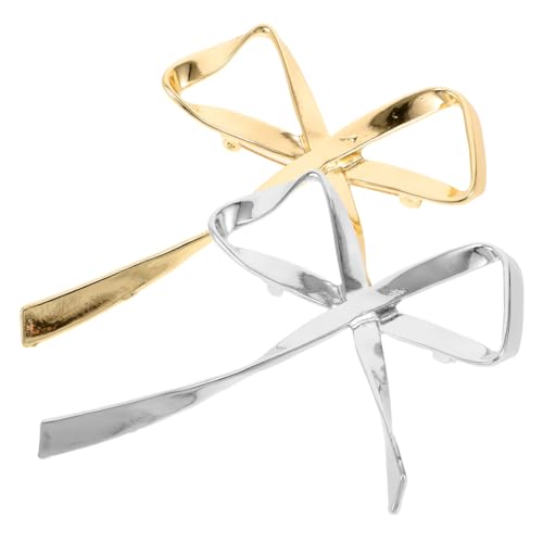 CTIRCHIU 2 Stück Schleifenbrosche für Damen Anstecknadel Gold und Silber für Anzüge Kleider und Schals Vielseitiges Accessoire für von CTIRCHIU
