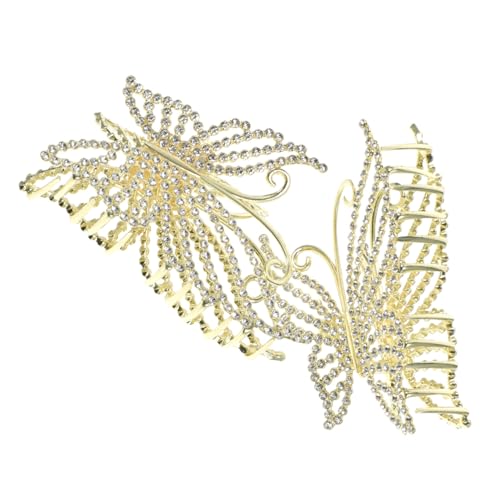 CTIRCHIU 2 Stücke Schmetterling Haarklammer Rutschfest für Damen Eleganter Haarclip mit Strass für Partys und Täglichen Gebrauch von CTIRCHIU