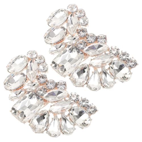 CTIRCHIU 2 Stück Schuhclips aus Robustem Zinklegierung Abnehmbare Strass Schuhschmuck Blume Schuhschnallen für Damen Geeignet für Hochzeit Party und Alltag Einfache Anbringung von CTIRCHIU