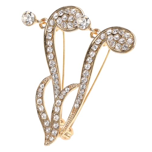 CTIRCHIU 2 Stück Strass Brosche Musiknote Anstecknadel Vintage Dekorativ für Musikliebhaber Modebrosche für Hemden Anzüge und Besondere Anlässe von CTIRCHIU