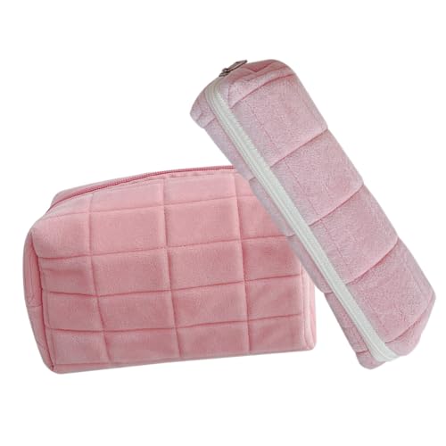 CTIRCHIU 2 Stück Teiliges Reise kosmetiktaschen Tragbare Makeup Organizer mit Feiner Verarbeitung Praktische Kulturbeutel für Frauen Vielseitig Einsetzbar für Kosmetik Schlüssel und Handy von CTIRCHIU