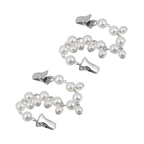 CTIRCHIU 2 Stück Teiliges Vintage Strickjacken Clips aus Widerstandsfähigem Harz Abnehmbare und Stilvolle Pullover Ketten Verschlüsse für Damenkleidung Weiß von CTIRCHIU