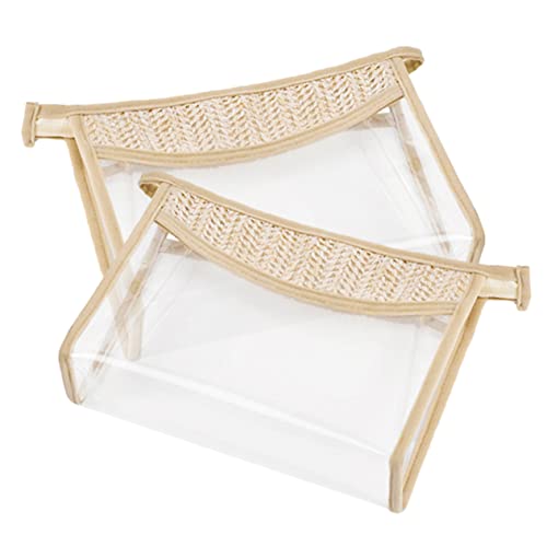 CTIRCHIU 2 Stück Transparente wasserdichte Kosmetiktaschen mit Reißverschluss Multifunktionale Kulturbeutel für Reisen Fitness und Alltag Praktische Makeup Organizer für Karten und von CTIRCHIU