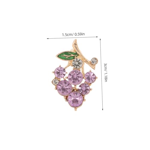 CTIRCHIU 2stücke Traubenform Strass Anstecknadel Brosche Zinklegierung Damenkleidungsdekor Für Anzug Kragen Revers Schal Rucksack Accessoires von CTIRCHIU