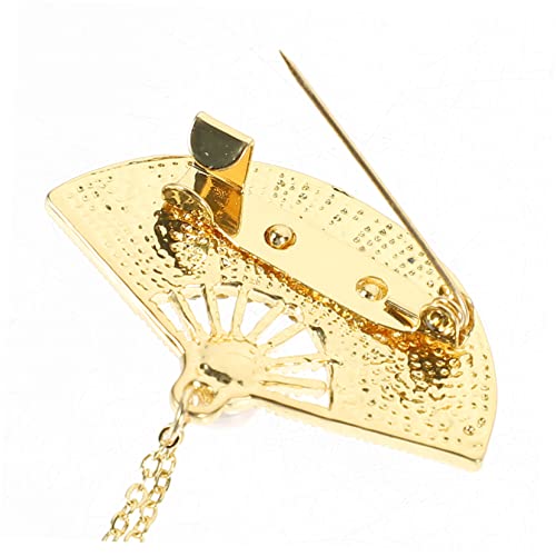 CTIRCHIU 2 Stück Vintage Broschen Teilig Bunte Legierung Anstecknadeln Runde Fächerform Kleidung Dekoration für Damenjacken Kompakt und Vielseitig für Shirts Taschen Rucksäcke Retro von CTIRCHIU