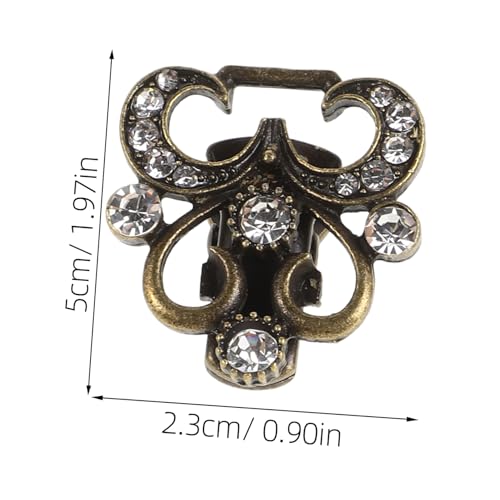 CTIRCHIU 2 Stück Vintage Strickjackenclips mit Funkelnden Strasssteinen Pulloverbroschen für Damen Umhang Verschlüsse Einfache Anwendung Kleidung Accessoires von CTIRCHIU