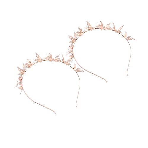 CTIRCHIU 2stücke Junge Mädchen Haarreifen Mit Stereoskopischen Schmetterlingen Roségold Metall Haarschmuck Für Partys Geburtstagsfeiern Und Kostüme von CTIRCHIU