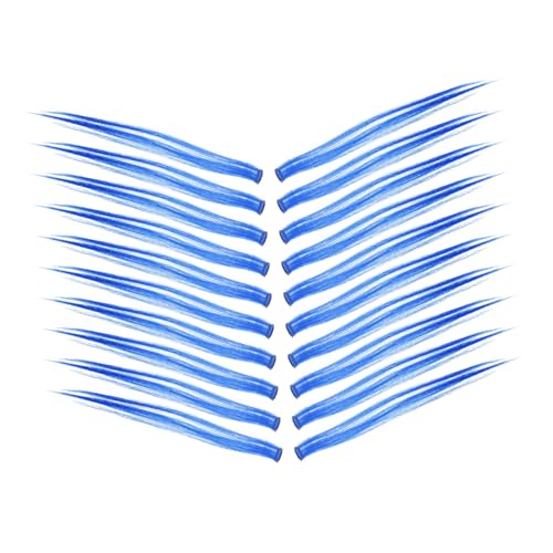 CTIRCHIU 20 Stück Teiliges Clip Haarverlängerungs Bunte Gerade Haarsträhnen Einfach Anzubringende Haarteile mit Unsichtbaren Clips für Natürlich Voluminöses Styling bei Frauen und Mädchen von CTIRCHIU