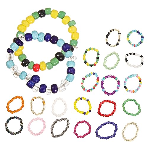 CTIRCHIU 21 Stücke Bunte Perlenringe für Frauen Dekorativer Fingerring Massivem Kunststoff für Alltag und Partys Schlichte Ästhetische Ringe für Mädchen und Damen CTIRCHIU 21 Stücke Bunte Perlenringe für Frauen Dekorativer Fingerring Massivem Kunststoff für Alltag und Partys Schlichte Ästhetische Ringe für Mädchen und Damen von CTIRCHIU