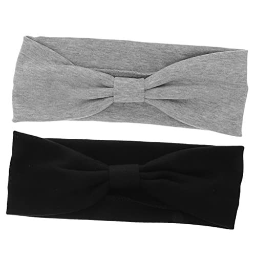 CTIRCHIU 2Stücke Breites Knotendesign Sport Stirnband für Damen Atmungsaktive Rutschfeste Schweißbänder für Yoga Workout und Fitness aus Hochwertigem Material von CTIRCHIU