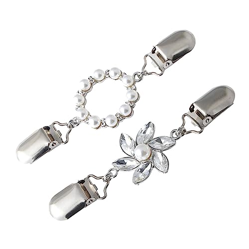 CTIRCHIU 2Stücke Broschen für Schals Cardigans Stilvolle Wasserdiamant Corsage mit Perlen Vielseitiges Accessoire für Frauen von CTIRCHIU