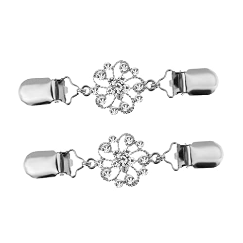 CTIRCHIU 2Stücke Damen Broschen Clips Blüten Design Kleidung Klammern Vintage Strickjacke Schal Clips für Outfits von CTIRCHIU