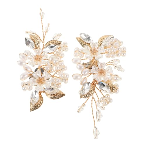 CTIRCHIU 2stücke Perlen Schuhclips Schuhclips Mit Blumen Für Hochzeit Schuhaccessoires Aus Kunstperlen Schuhdekorationsclips Für Ballerinas Sandalen Pumps Und High Heels von CTIRCHIU