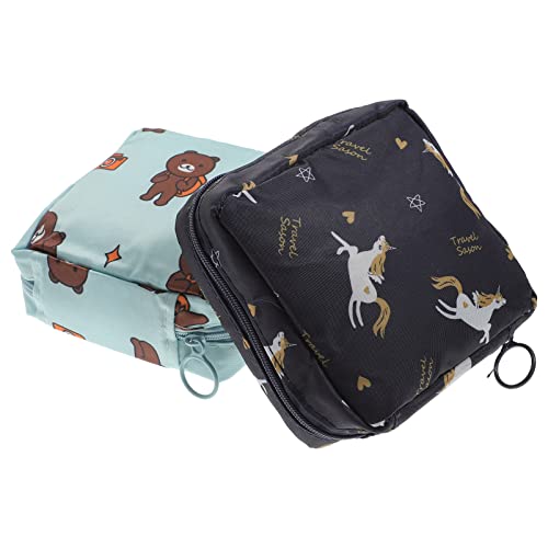 CTIRCHIU 2 Stücke Damenbinden Aufbewahrungstasche Reise Menstruations Pad Beutel Multifunktionale Toilettentasche Großes Fassungsvermögen Tragbar für Damen Mädchen von CTIRCHIU