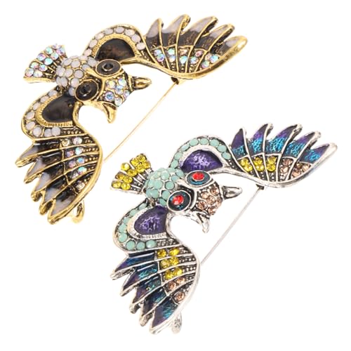 CTIRCHIU 2stücke Eulenbrosche Dekorative Anstecknadel Für Kleider Taschen Schals Exquisiter Look Mit Strassverzierung Für Dinnerparties Geburtstagsfeiern Und Veranstaltungen von CTIRCHIU