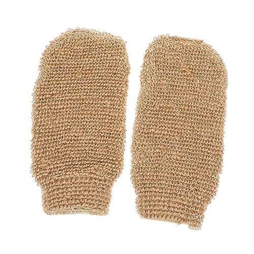 CTIRCHIU 2Stücke Jute Peelinghandschuhe für Dusche Badetücher zum Sanften Reinigen und Massieren Haut für Körperpflege und Entspannende Duschen von CTIRCHIU