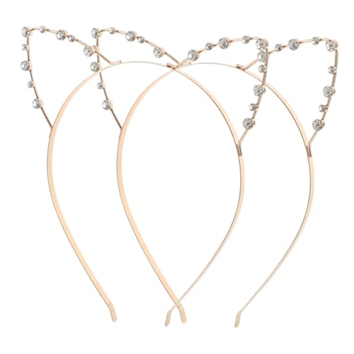 CTIRCHIU 2stücke Katzenohren-haarreif Aus Metall Glitzer-design Für Partys Und Cosplay Bezauberndes Stirnband Für Frauen Verspielter Haar-schmuck Langlebiges Accessoire von CTIRCHIU