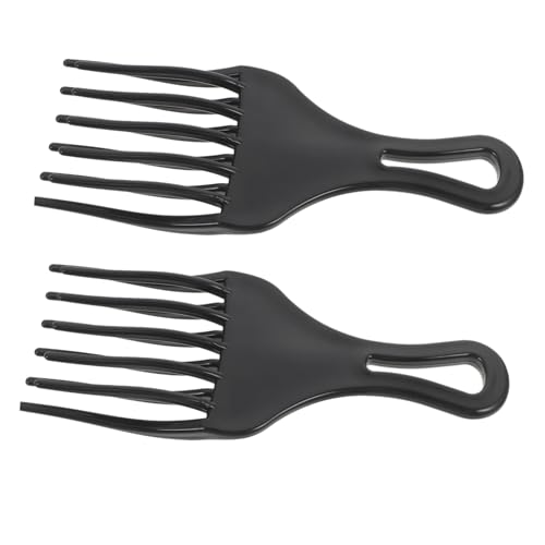 CTIRCHIU 2Stücke Kunststoff Haarstyling Pack Breiter Zahnkamm für Männer zum Entwirren und Frisieren von Langen Dichten Haaren S Schwarz von CTIRCHIU