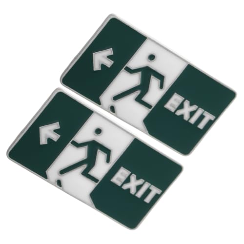 CTIRCHIU 2stücke Exit Sign Man Running -anstecker Lustige Emaille-anstecker Im Dunkeln Leuchtende Pins Für Rucksäcke Kleidung Urlaubsdekorationen von CTIRCHIU