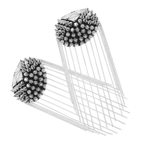 CTIRCHIU 2stücke Schulterklappen Mit Quaste Punk-design Schulter-armband Abzeichen Mit Niet Epauletten Für Damen Und Herren von CTIRCHIU