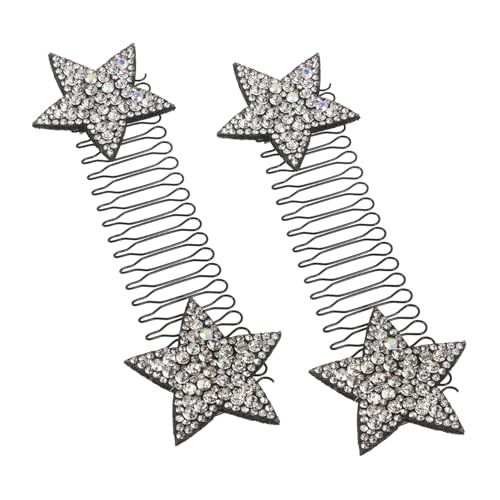CTIRCHIU 2stücke Unsichtbare Haarklammern Sternform U-förmig Flexibler Haarfixierer Haarstyling-zubehör Für Damen Farbige Silverne Haarspangen Flexibel Und Vielseitig Einsetzbar von CTIRCHIU