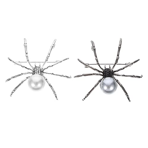 CTIRCHIU 2Stücke Spinnen Brosche Pin Modisches Halloween Accessoire für Frauen und Mädchen Anstecknadeln für Kleidung Taschen und Hüte von CTIRCHIU