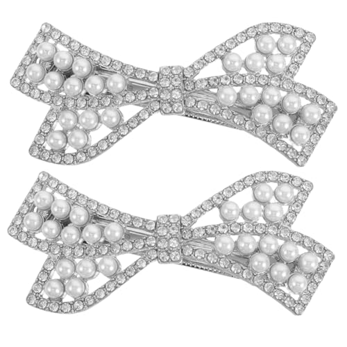 CTIRCHIU 2stücke Haarspangen Mit Strasssteinen Rutschfeste Französische Haarnadeln Stilvolle Haaraccessoires Für Damen Unregelmäßiges Design Für Hochzeiten Und Partys von CTIRCHIU