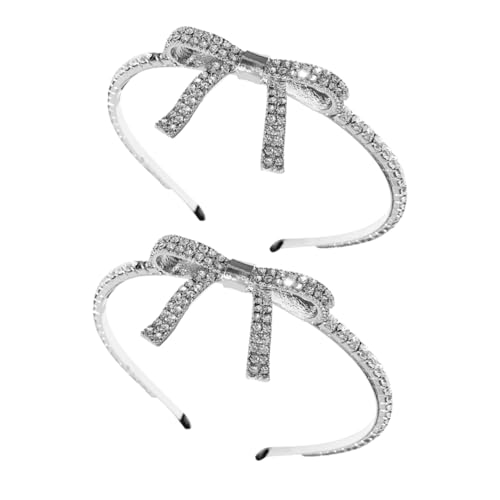 CTIRCHIU 2pcs Kristall Braut -strass -bogen Stirnband Kronen Hochzeit Haarzubehör Geburtstagsfeier Haar Ornamente Prom Tiara von CTIRCHIU
