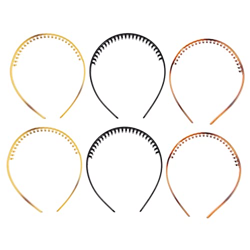 CTIRCHIU 2sätze Haarband Mit Zahnkamm Aus Kunststoff Modischer Haarschmuck Für Frauen Und Mädchen in Verschiedenen Farben Einfach Zu Tragen von CTIRCHIU