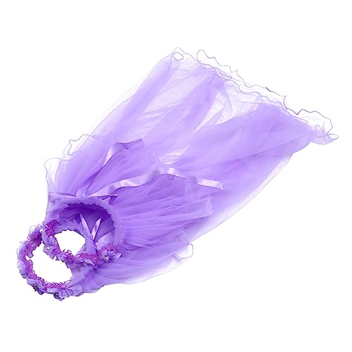 CTIRCHIU 2stücke Kranz Schleier Blumen Stirnband Floral Kopfschmuck Haar Accessoire Junge Mädchen Stirnband Mit Schleier Girlanden Schlichtes Design Bequem Und Reißfest von CTIRCHIU