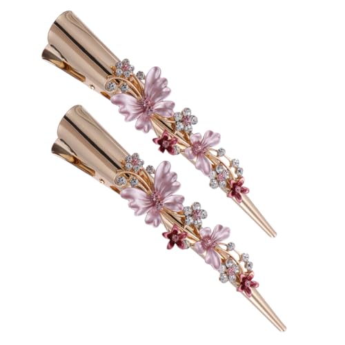 CTIRCHIU 2stücke Haarnadelclips Aus Metall Vintage-haarclips Mit Blumenmotiv Entenschnabelclips Für Damen Haarschmuck Zum Stylen Haarspange Mit Emaille-beschichtung Für Frauen Und von CTIRCHIU
