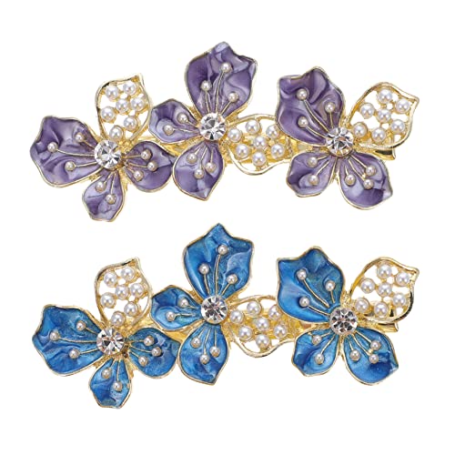 CTIRCHIU 2stücke Haarschmuck Perlen Clip Blumen Haarnadel Perle Seite Haar Clip Für Mädchen Haar Accessoire Haarspange von CTIRCHIU