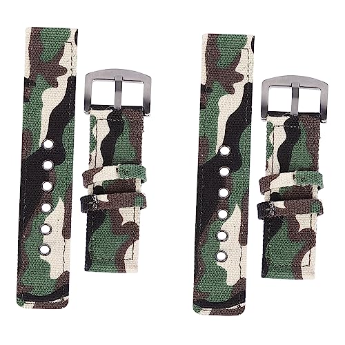 CTIRCHIU 2stücke Nylon Uhrenarmband Anpassbares Camouflage Canvas Armband Für Uhren Strapazierfähig Und Bequem Geeignet Für Handgelenke von CTIRCHIU