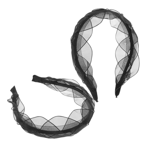 CTIRCHIU 2stücke Mesh Stirnbänder Für Damen Schwarz Stilvolle Kopfbedeckung Stirnband Für Mädchen Jahre Retro Kostüm Party Hochzeit Zubehör von CTIRCHIU