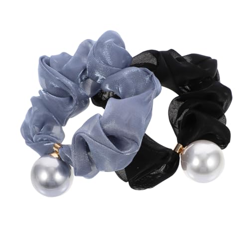 CTIRCHIU 2stücke Perlen-haargummis Für Mädchen Elastische Haarschmuck- Mit Elegantem Design Für Partys Hochzeiten Und Täglichen Gebrauch von CTIRCHIU