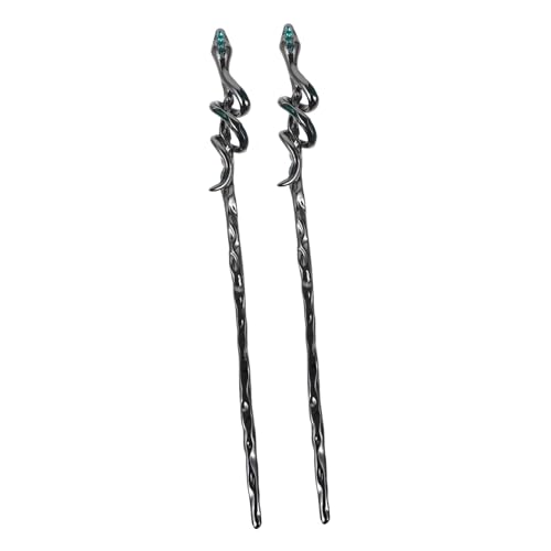 CTIRCHIU 2stücke Schlange Haarstäbchen Für Damen Mit Strass Haarstyling-accessoires Minimalistischer Schmuck Für Lange Haare Diy-frisur Zubehör von CTIRCHIU