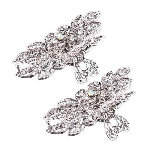 CTIRCHIU 2stücke Strass Haarklammer Retro Vintage Blumen Haar Grip Clip Haar Zubehör Für Frauen Zum Zurückhalten Von Haaren Bei Gesichtswaschung Und Täglichen Aktivitäten CTIRCHIU 2stücke Strass Haarklammer Retro Vintage Blumen Haar Grip Clip Haar Zubehör Für Frauen Zum Zurückhalten Von Haaren Bei Gesichtswaschung Und Täglichen Aktivitäten von CTIRCHIU