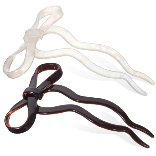 CTIRCHIU 2stücke Französische Haarnadeln U-förmige Schleife Zum Stylen Von Dutts Haarspangen Aus Acetat Für Hochsteckfrisuren Und Verschiedene Frisuren Haar-accessoires Für Frauen von CTIRCHIU