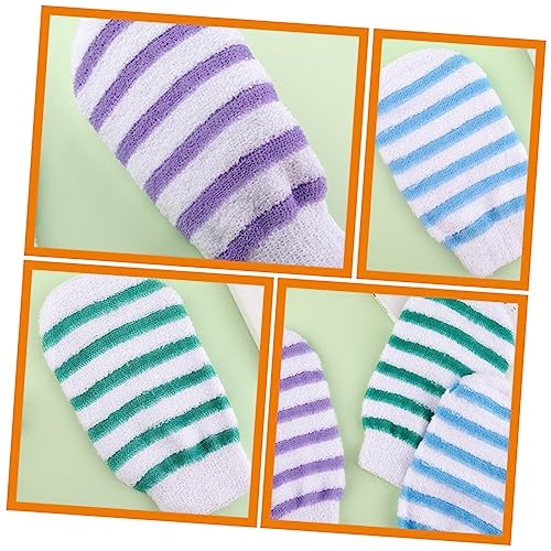 CTIRCHIU 3 Stück Peelinghandschuhe für Damen und Herren Doppelseitige Dicke Baumwoll Mitt Hautfreundlich Vielseitig für Sanfte Körperreinigung und Intensives Peeling Beim Zufällige Farbe von CTIRCHIU
