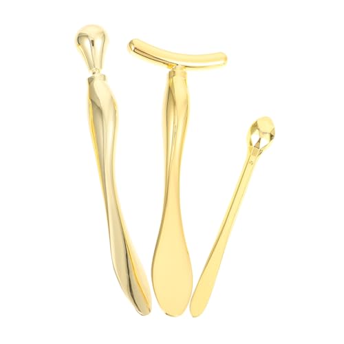 CTIRCHIU Augencreme Löffel 3 Stück Praktischer Make Up aus Zinklegierung für Hautpflege und Gesichtscreme Langlebig Glatt für Zuhause oder Schönheitssalon von CTIRCHIU