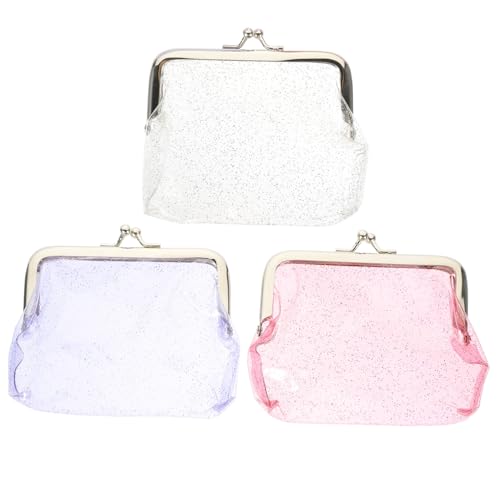 CTIRCHIU 3Stücke Dazzle Color Geldbörse für Münzen Schillernde Transparente Kleingeldbörse Einfach zu Reinigen für Handtaschen Taschen oder Unterwegs von CTIRCHIU