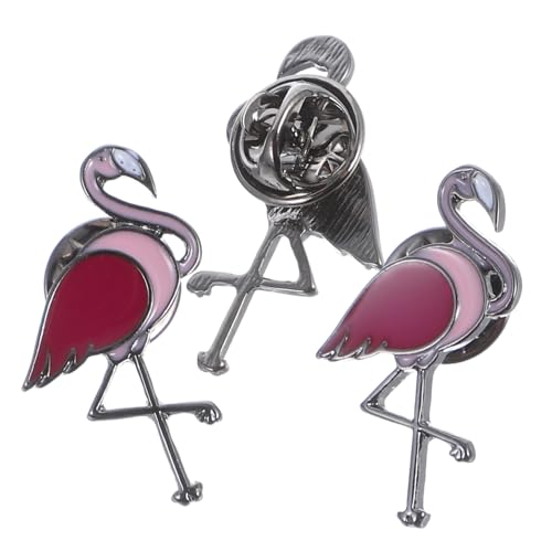 CTIRCHIU 3Stücke Flamingo Brosche Niedliche Tierbroschen Kragennadel für Frauen Schmuck für Shirts Jacken Accessoires von CTIRCHIU
