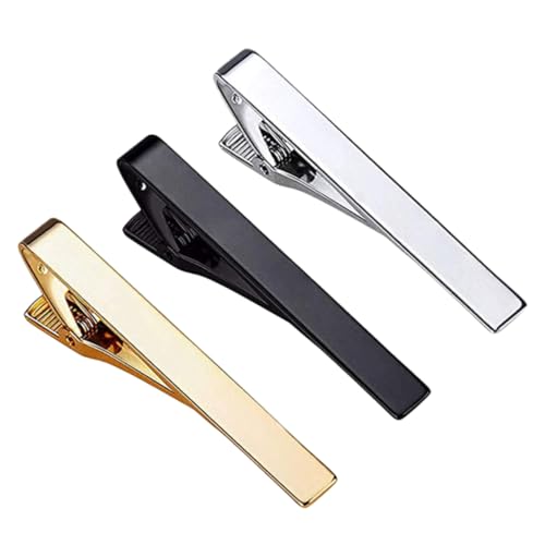 CTIRCHIU 3stücke Krawattenklammer Für Herren Silberne Krawattenspange Goldene Krawattenklammer Krawattenspange Für Business-anzüge Für Hemden von CTIRCHIU