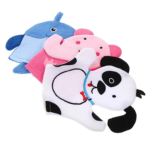 CTIRCHIU 3 Stück Kinder Badehandschuhe Peeling Handschuhe Für Babys Und Kleinkinder Hautschonende Duschschwämme Mit Cartoon Design Für Sanfte Massage Und Pflege Fördert Die von CTIRCHIU