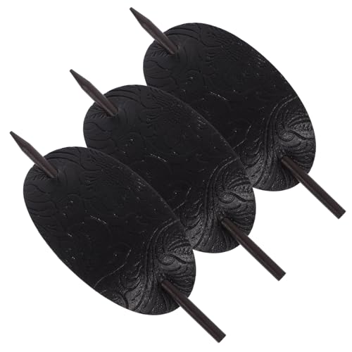 CTIRCHIU 3 Stücke Leder Haarspange mit Haarstab Pferdeschwanz Halter für Damen Haarschmuck für Langes und Lockiges Haar Einfach zu Verwenden Haarnadeln von CTIRCHIU