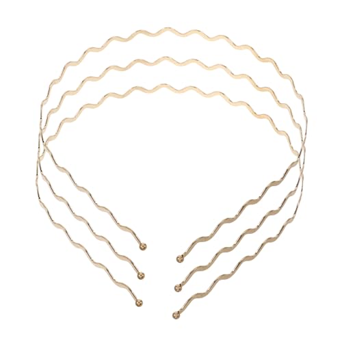CTIRCHIU 3stücke Wellenstirnband Aus Metall Dünnes Metalldesign Sicherer Sitz Unisex-haarband Für Frauen Und Männer Leicht Zu Reinigen Preisgünstiges Vielseitig Einsetzbar Für von CTIRCHIU